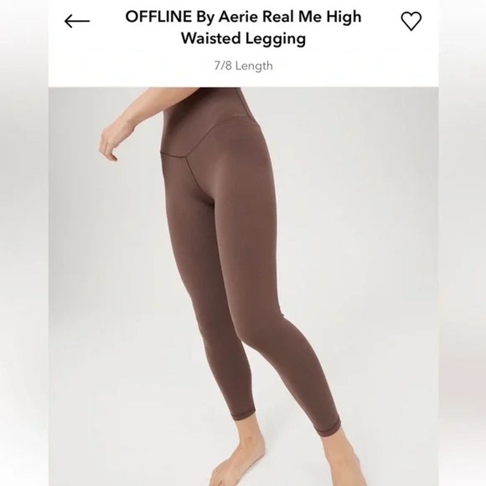 Aerie Real Me Brown High Waisted Leggings